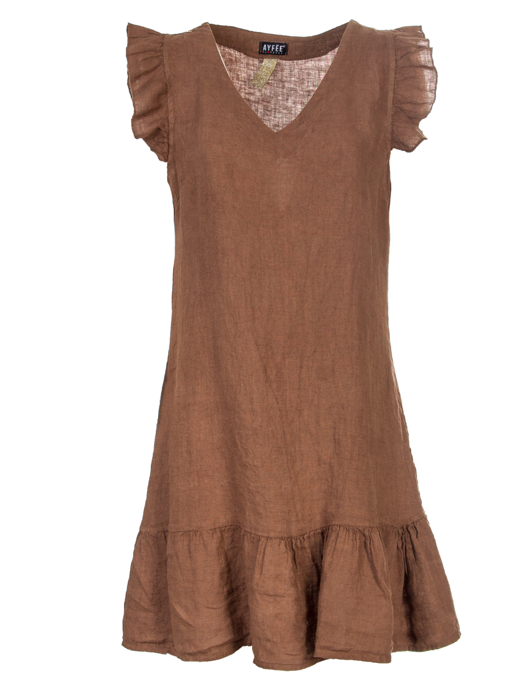 ABITO MANICA ROUCHE, 3TG - BROWN